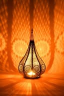 Marrakesch Orient & Mediterran Interior Teelichthalter Orientalische Laterne Windlicht Garten Deko Ezana Schwarz Bild 2