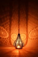 Marrakesch Orient & Mediterran Interior Teelichthalter Orientalische Laterne Windlicht Garten Deko Ezana Schwarz Bild 3