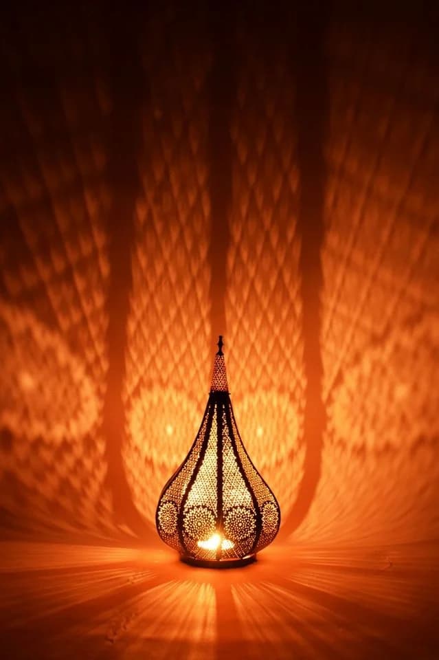 Marrakesch Orient & Mediterran Interior Teelichthalter Orientalische Laterne Windlicht Garten Deko Ezana Schwarz - Bild 3