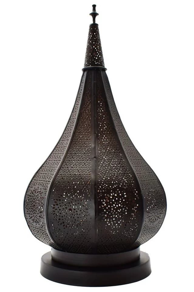 Marrakesch Orient & Mediterran Interior Teelichthalter Orientalische Laterne Windlicht Garten Deko Ezana Schwarz - Bild 4