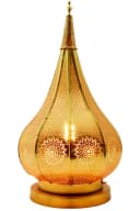 Marrakesch Orient & Mediterran Interior Teelichthalter Orientalische Laterne Windlicht Garten Deko Ezana gold Bild 1