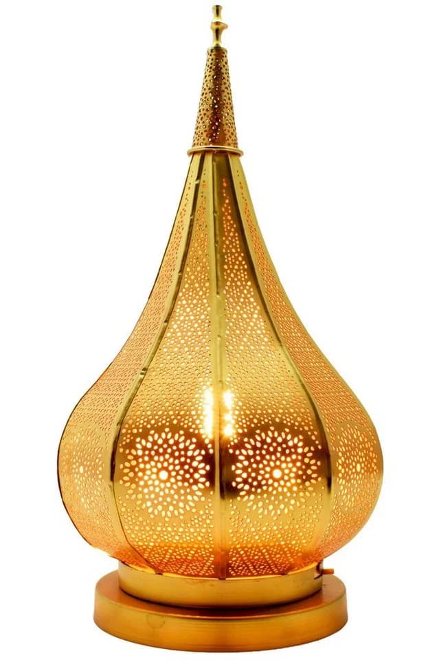 Marrakesch Orient & Mediterran Interior Teelichthalter Orientalische Laterne Windlicht Garten Deko Ezana gold