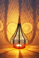 Marrakesch Orient & Mediterran Interior Teelichthalter Orientalische Laterne Windlicht Garten Deko Ezana gold Bild 2