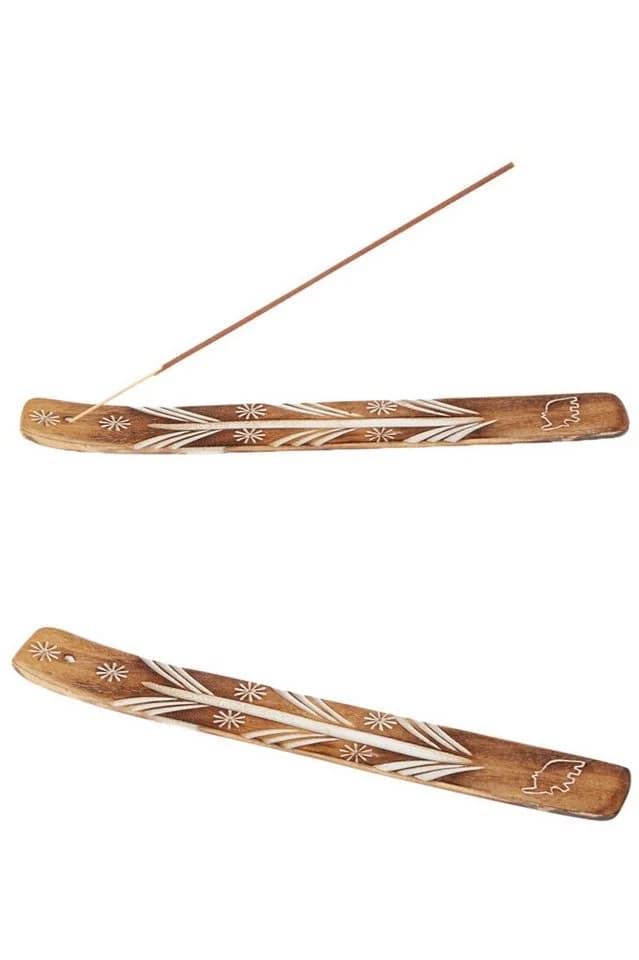 Marrakesch Orient & Mediterran Interior Räucherstäbchenhalter 3er Set Handgeschnitzt Holz 26cm - Bild 5