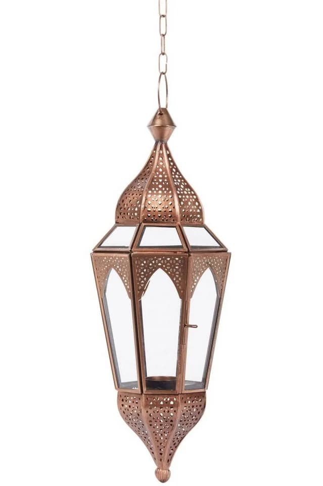 Marrakesch Orient & Mediterran Interior Hängewindlicht Lalita - Klar Kupfer