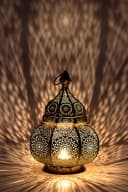 Marrakesch Orient & Mediterran Interior Teelichthalter Lamis Gold Handarbeit Bild 2