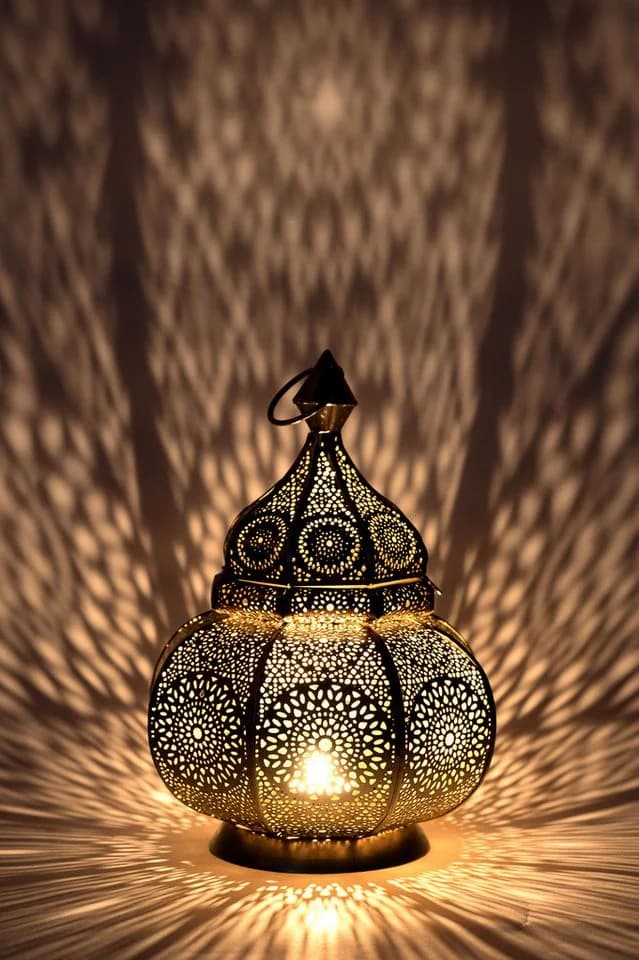 Marrakesch Orient & Mediterran Interior Teelichthalter Lamis Gold Handarbeit - Bild 2