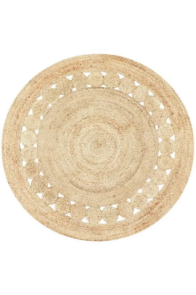Marrakesch Orient & Mediterran Interior Runder Jute-Teppich Natur-Beige - Bild 2