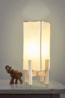 Marrakesch Orient & Mediterran Interior Lampen-Untergestell Janka Weiß Holz Bild 1