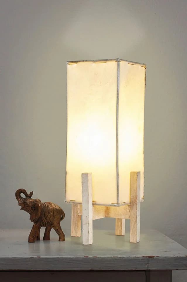 Marrakesch Orient & Mediterran Interior Lampen-Untergestell Janka Weiß Holz