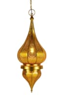 Marrakesch Orient & Mediterran Interior Pendelleuchte Fayna Gold, ohne Leuchtmittel, Handarbeit Bild 2