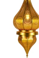 Marrakesch Orient & Mediterran Interior Pendelleuchte Fayna Gold, ohne Leuchtmittel, Handarbeit Bild 3