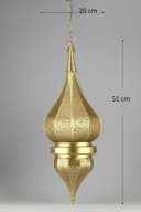 Marrakesch Orient & Mediterran Interior Pendelleuchte Fayna Gold, ohne Leuchtmittel, Handarbeit Bild 5