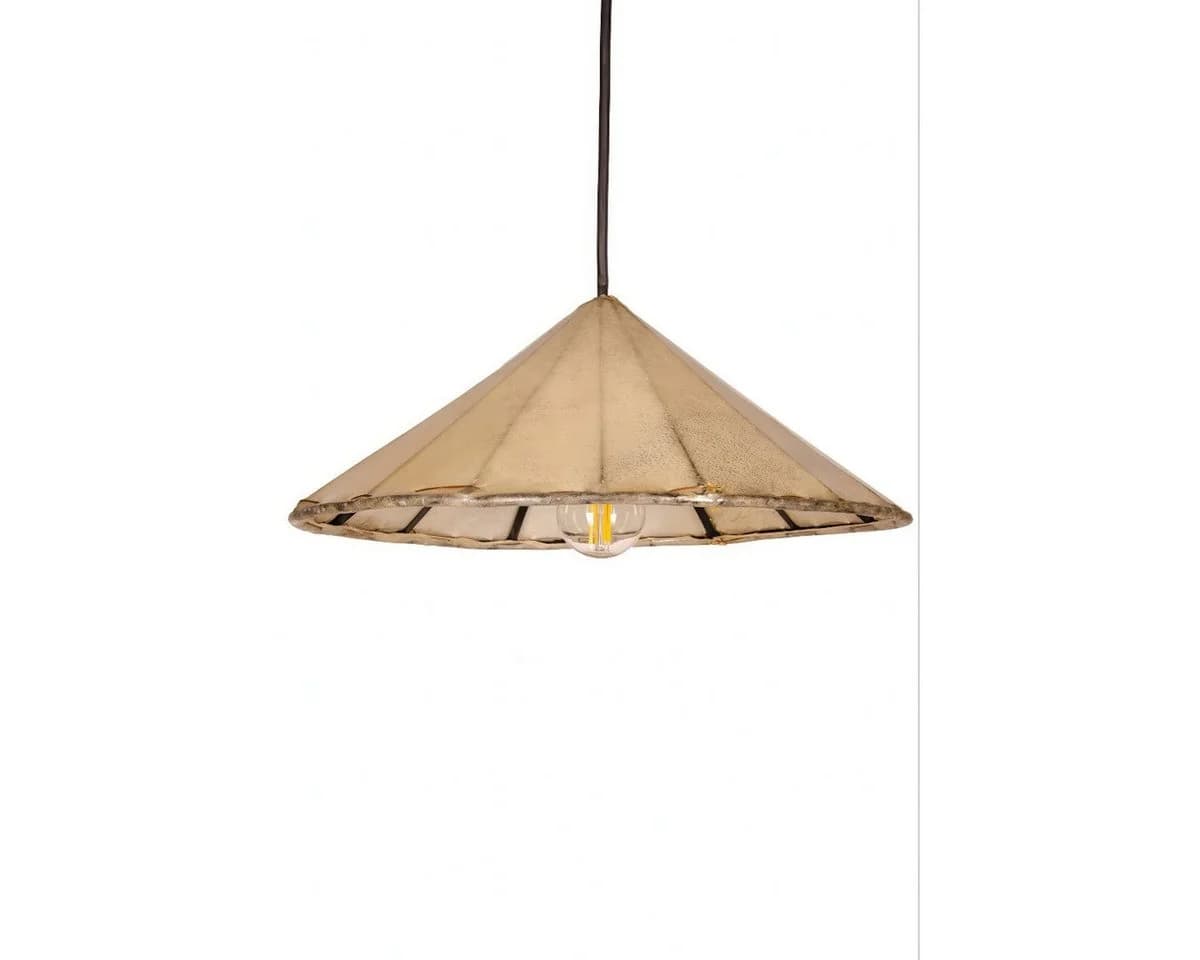 Marrakesch Mian Pendelleuchte Beige Leder Henna Design 30cm - Bild 3