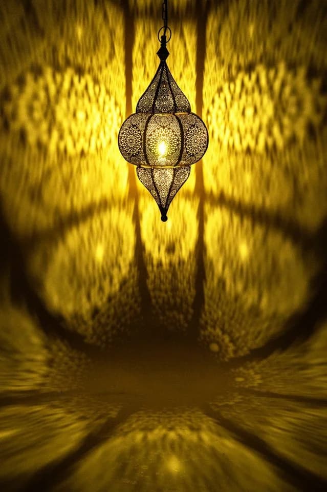 Marrakesch Orient & Mediterran Interior Pendelleuchte Lunar Gold E27 Handarbeit - Bild 3