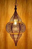 Marrakesch Orient & Mediterran Interior Pendelleuchte Lunar Gold E27 Handarbeit Bild 4
