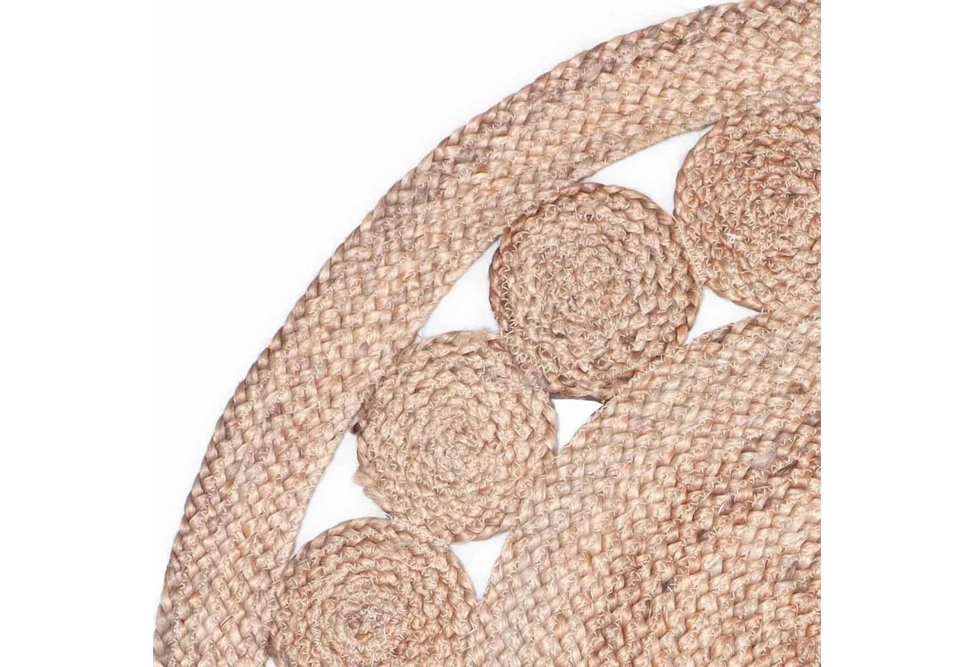 Marrakesch Jute Teppich Rund Jemina Natur Beige 90 cm Handarbeit - Bild 3
