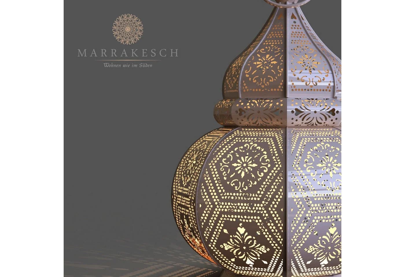 Marrakesch Orient & Mediterran Interior Teelichthalter Orientalische Laterne Dekoration Maha Weiss - Bild 5