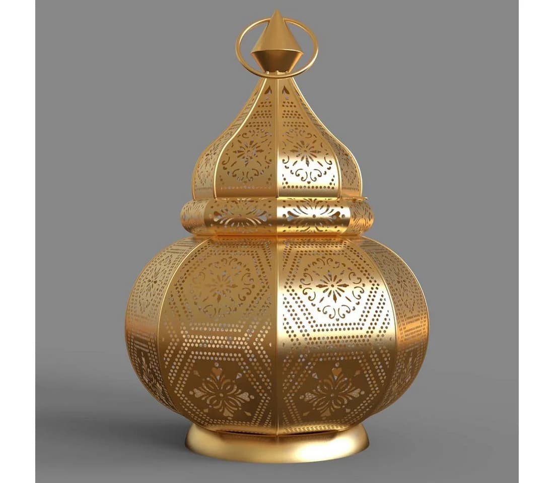 Marrakesch Orient Laterne Gold Handarbeit Teelichthalter