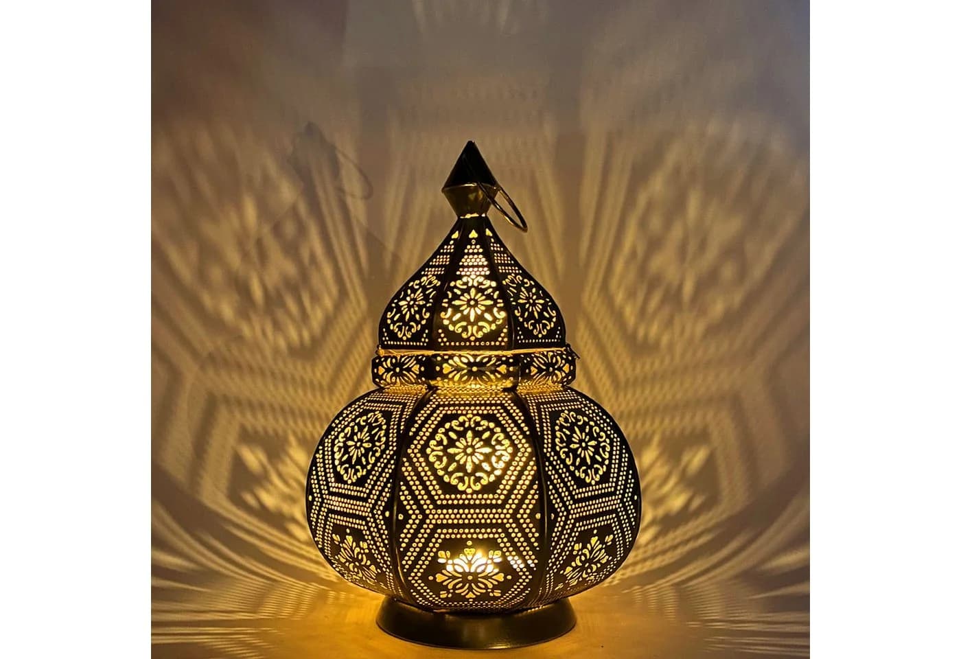 Marrakesch Orient Laterne Gold Handarbeit Teelichthalter - Bild 2