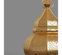 Marrakesch Orient Laterne Gold Handarbeit Teelichthalter Bild 4