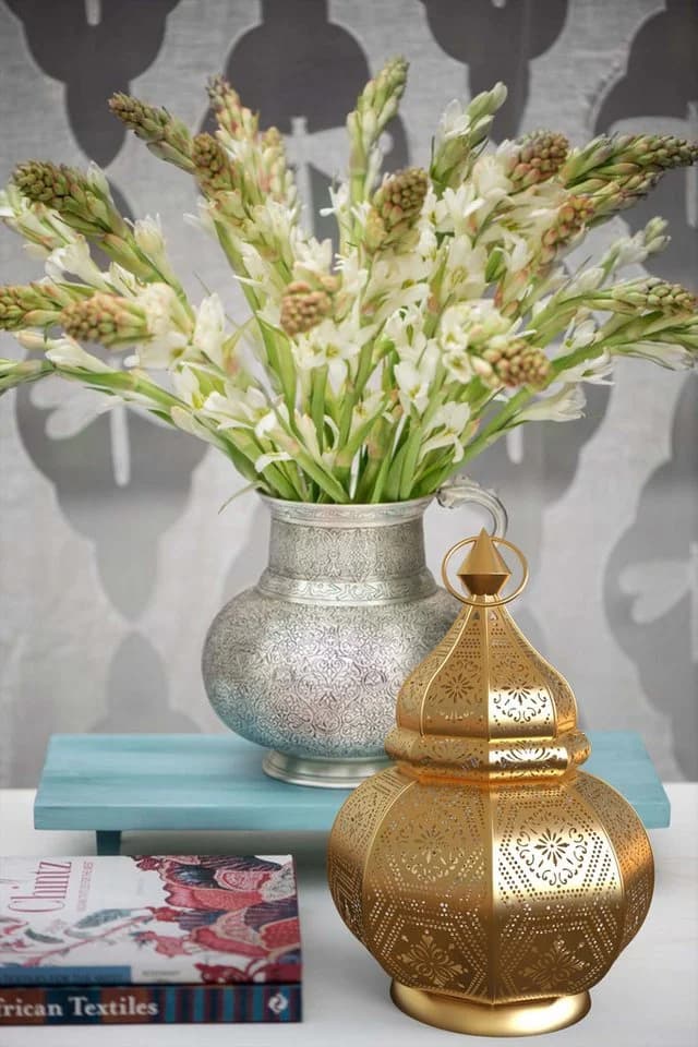 Marrakesch Orient Laterne Gold Handarbeit Teelichthalter - Bild 5