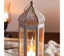 Marrakesch Orient Laterne Weiß Klar Handarbeit Orientalische Deko Bild 5