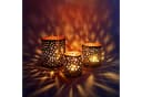 Marrakesch Orient & Mediterran Interior Teelichthalter 3er Set Orientalisches Garten Windlicht Metall Schwarz Bild 4