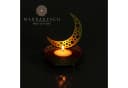 Marrakesch Orient & Mediterran Interior Teelichthalter Mond 8cm Gold Metall Bild 1