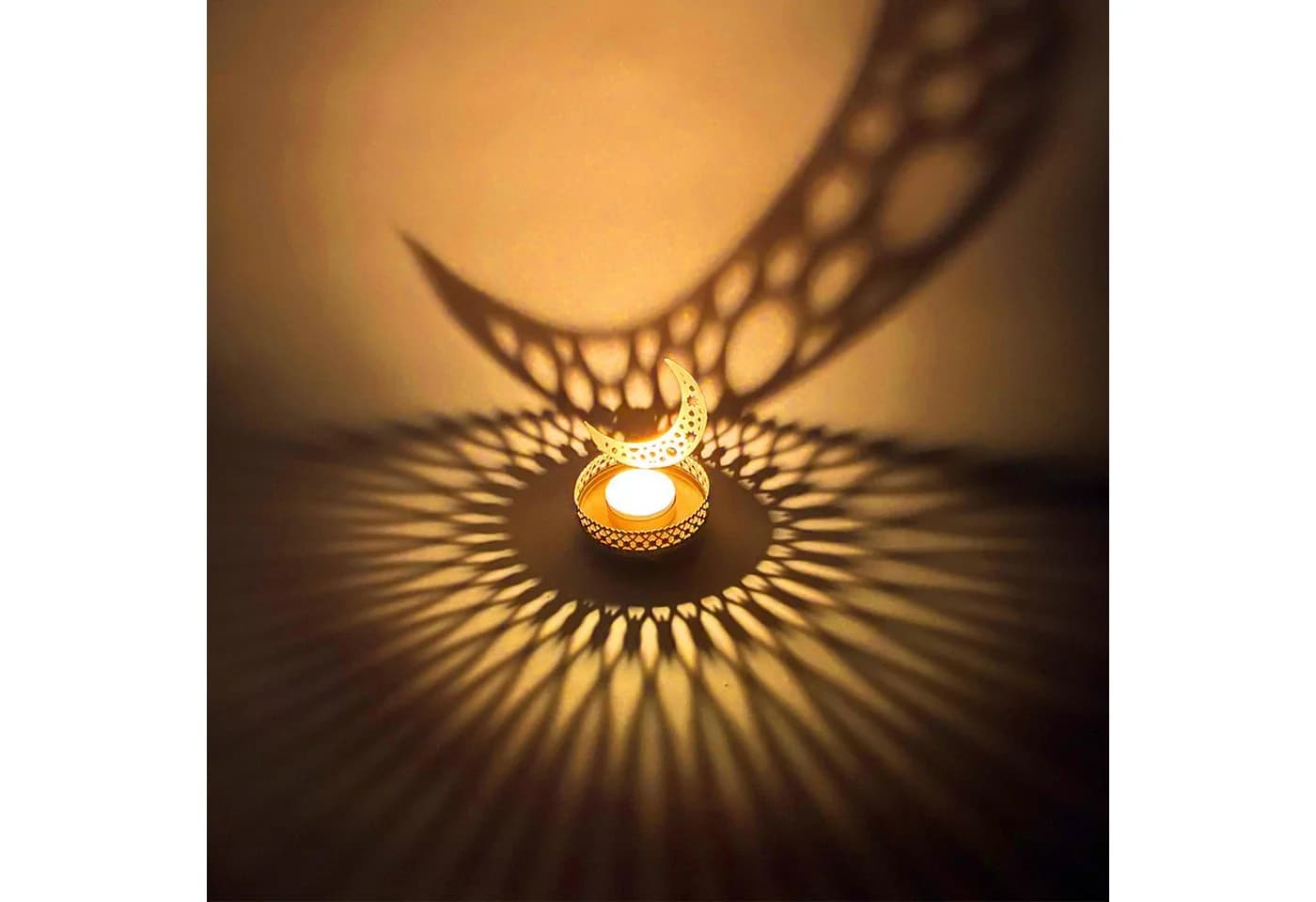 Marrakesch Orient & Mediterran Interior Teelichthalter Mond 8cm Gold Metall - Bild 5
