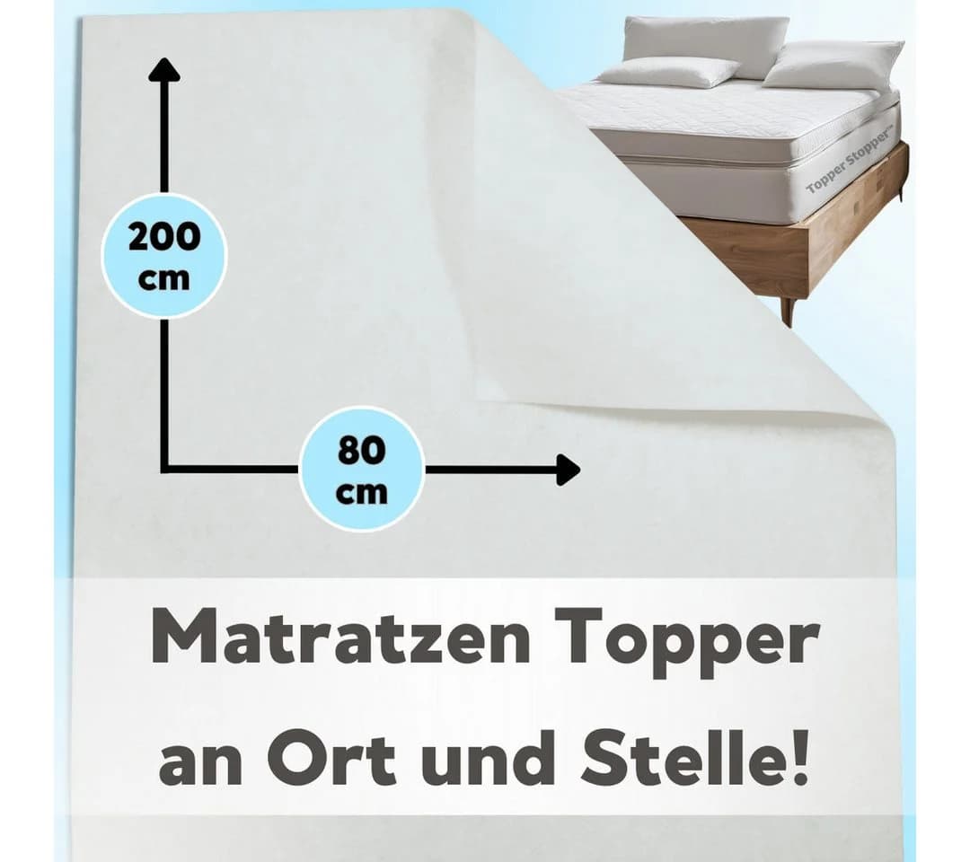 Topper Stopper Light Matratzenschoner Antirutschmatte - Rutschfest