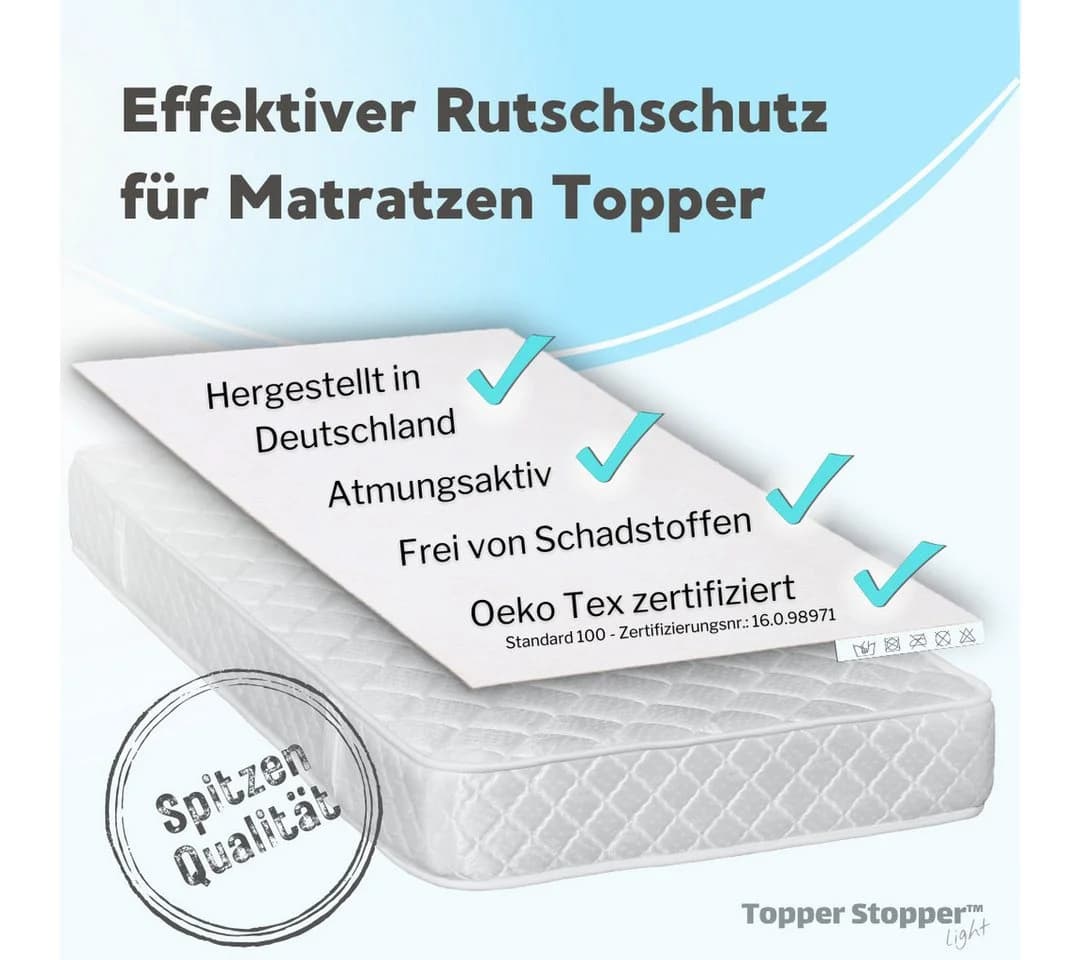 Topper Stopper Light Matratzenschoner Antirutschmatte - Rutschfest - Bild 5