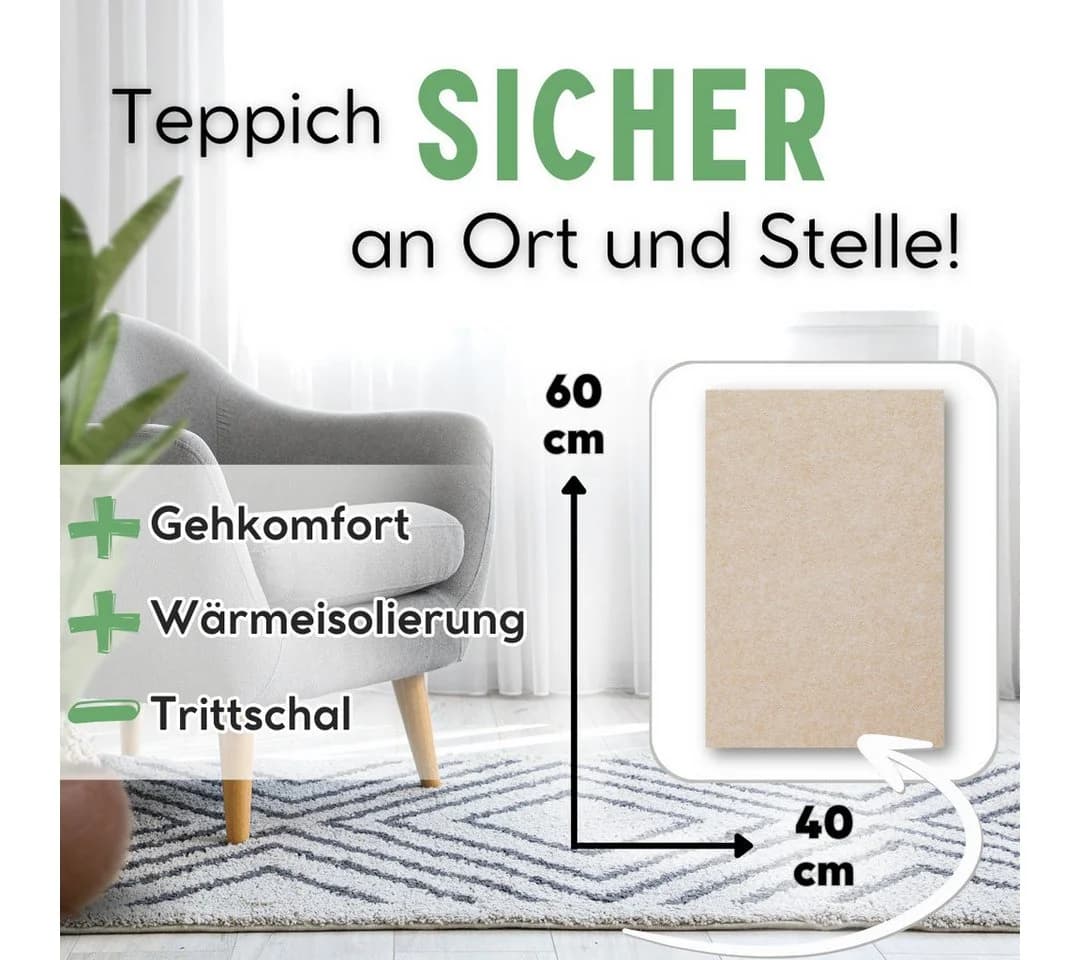 flex it Classic Comfort Antirutschmatte Teppichunterlage Vlies