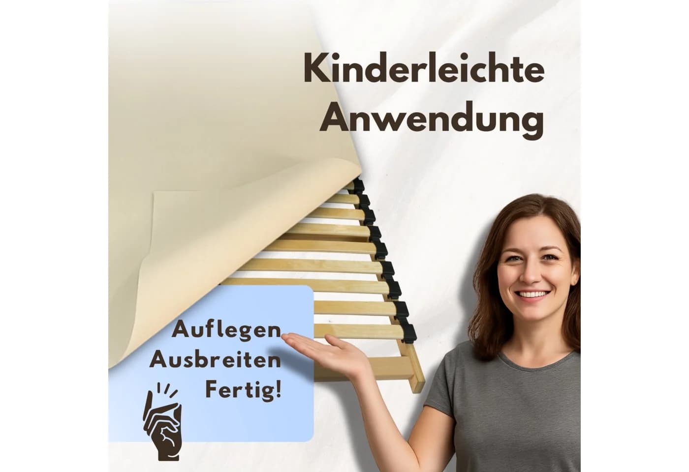 Matratzenschoner Hochwertiger Lattenrostschoner – Atmungsaktive Matratzenunterlage flex it, Besonders rutschfest, Allergiker geeignet, deutsche Markenqualität - Bild 5