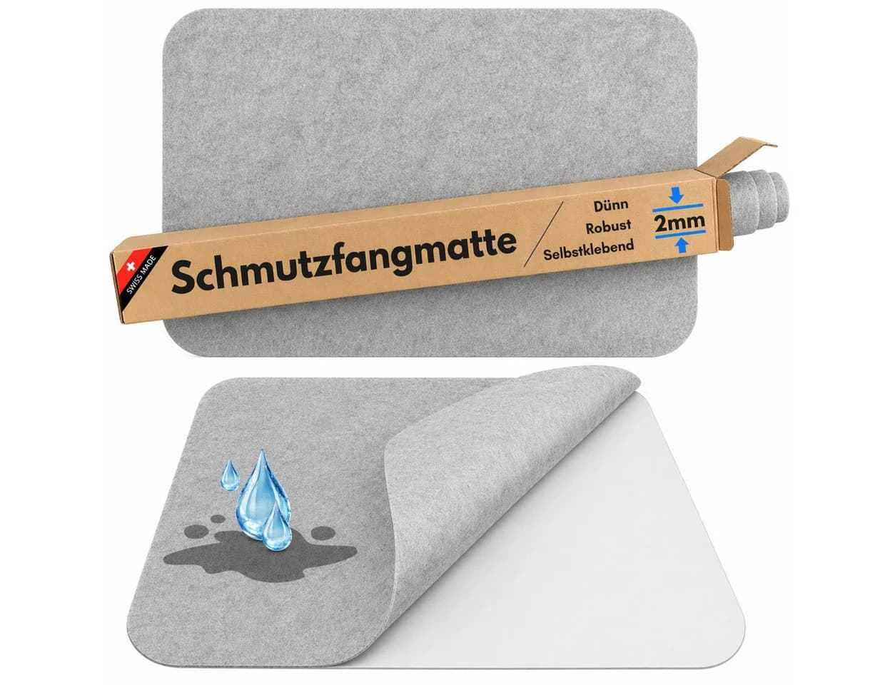 Topper Stopper Fußmatte grau selbstklebend ultradünn - Bild 2