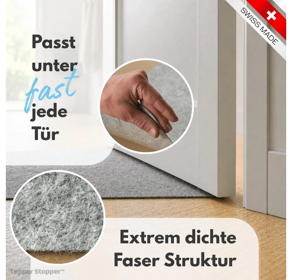 Topper Stopper Fußmatte grau selbstklebend ultradünn - Bild 3