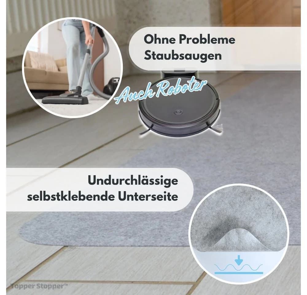 Topper Stopper Fußmatte grau selbstklebend ultradünn - Bild 5