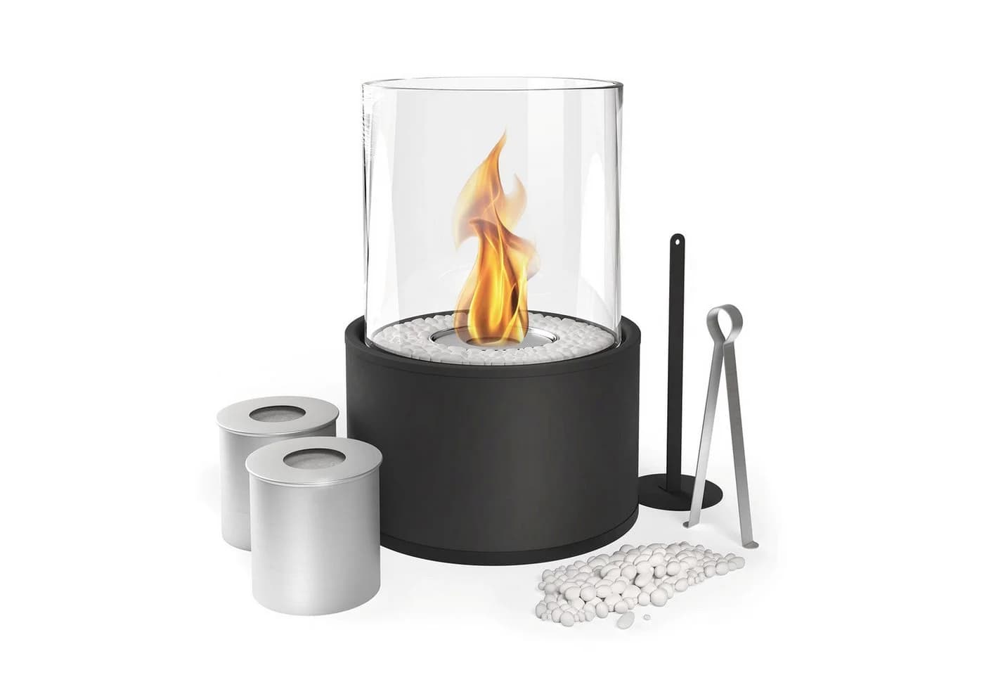 Monster24 Bio-Ethanol Tischkamin Anthrazit mit Glaszylinder - Bild 2