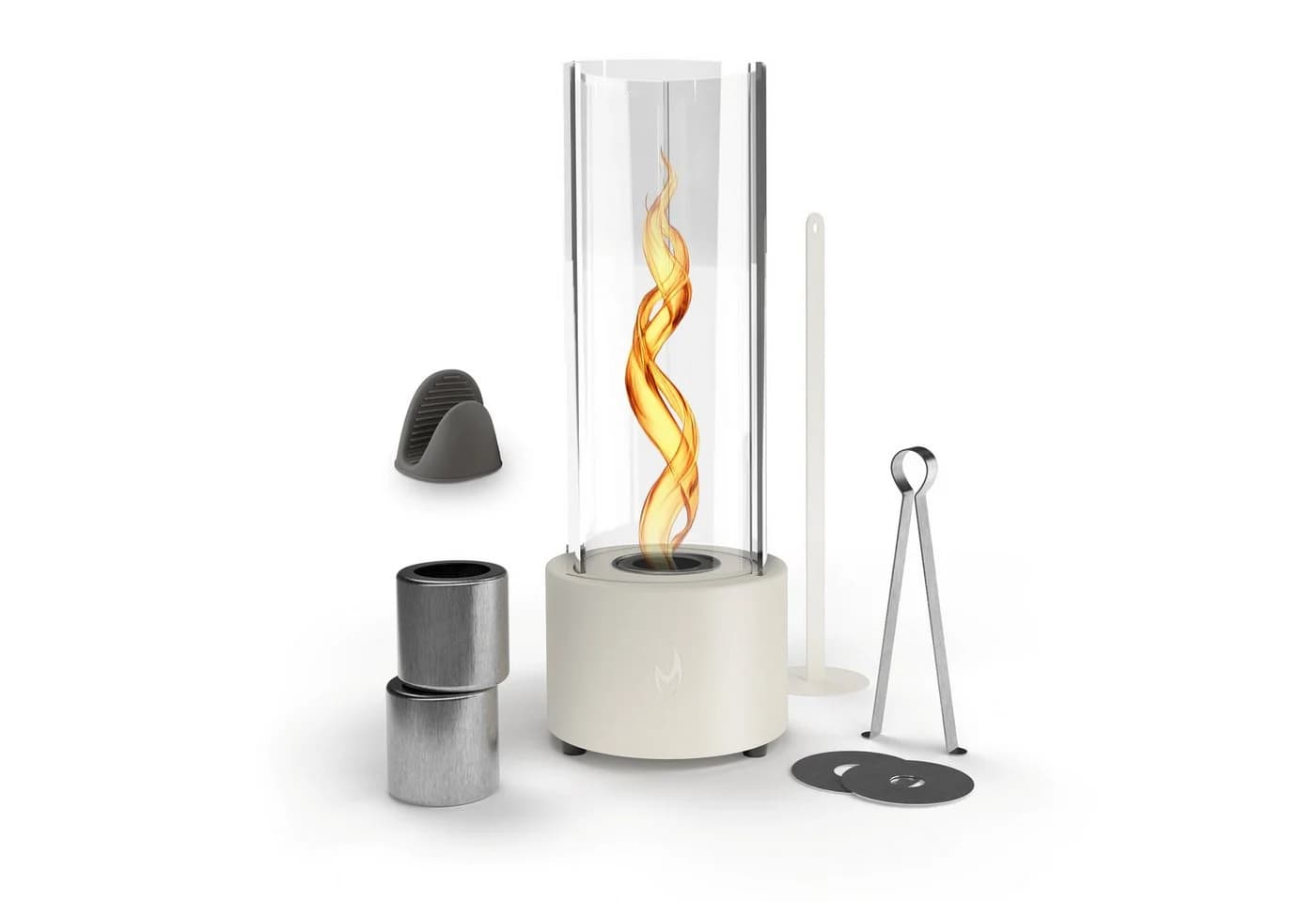 Monster24 Bio-Ethanol Tischkamin mit Tornado-Flamme Weiss - Bild 2