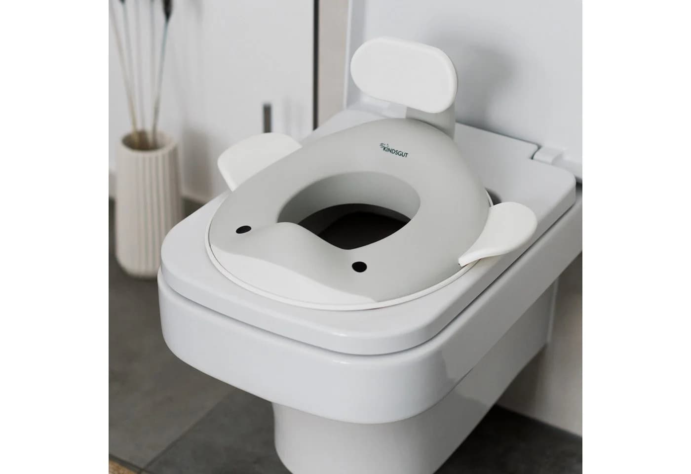 KINDSGUT Baby-Toilettensitz Wal Hellgrau Rutschfest - Bild 3