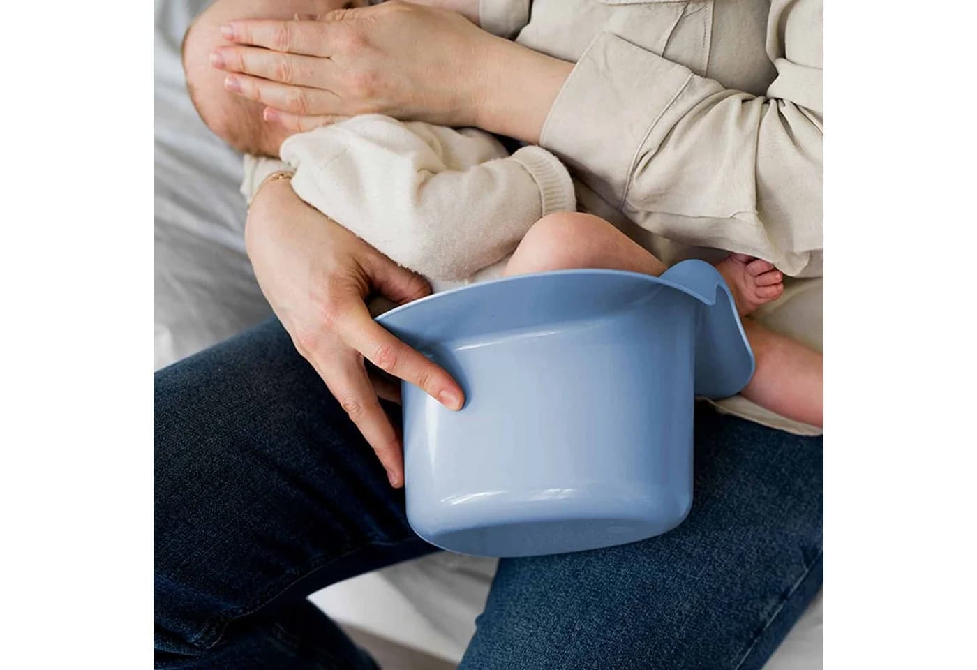 KINDSGUT Toilettentrainer Abhaltetöpfchen 2-in-1 blau/weiß - Bild 3