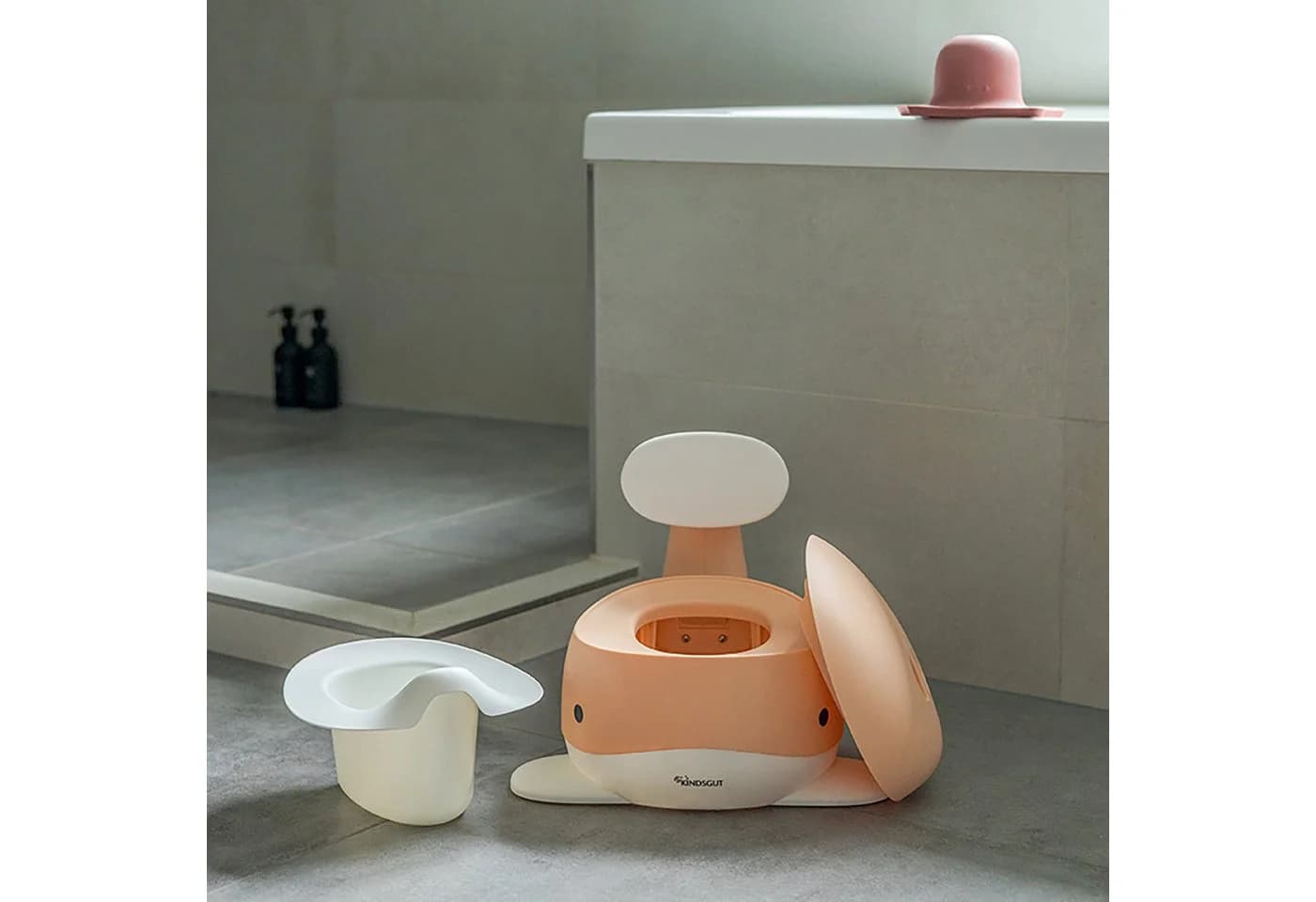 KINDSGUT Töpfchen Wal Orange Kunststoff mit Rückenlehne - Bild 4