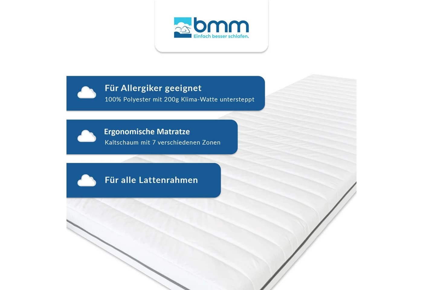 BMM Matratze Klassik Super XXL 80x200 H3 Kaltschaum 7-Zonen - Bild 5