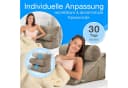ELONEO Rückenkissen mit Nackenrolle Beige für Sofa & Bett Bild 3