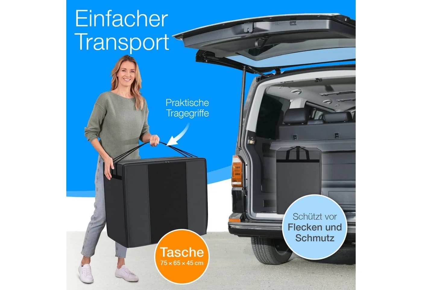 Netto-Online Klappmatratze Gästematratze Schwarz mit Husse & Tasche - Bild 4