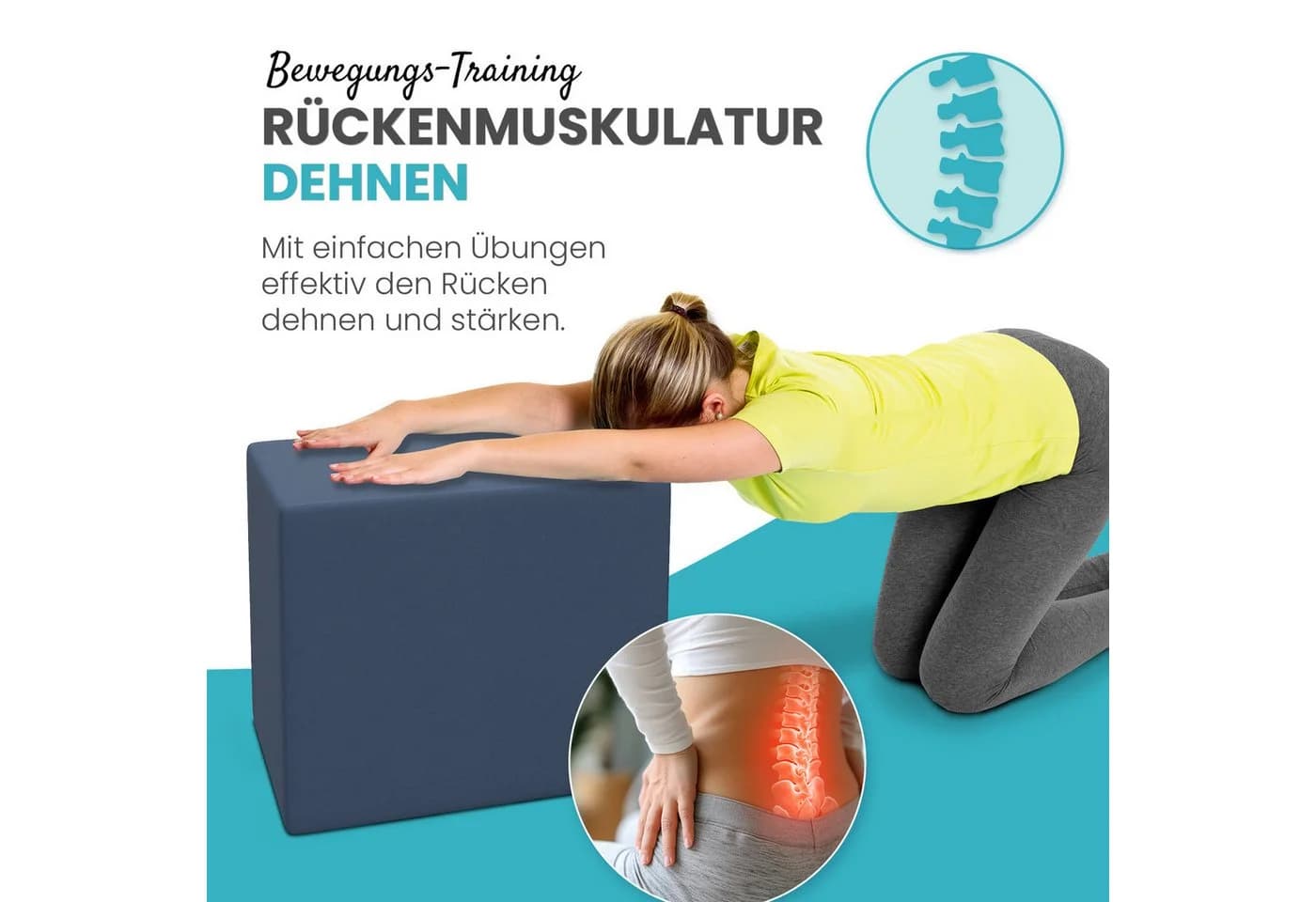 ELONEO Lagerungskissen Stufenlagerungswürfel Blau - Bild 4