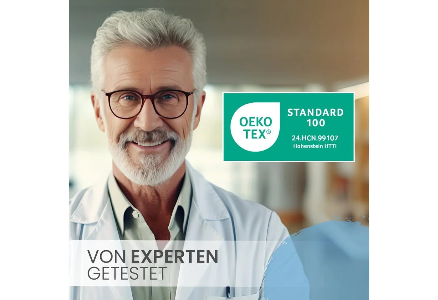ELONEO Keilkissen Grau für Bett & Sofa mit abnehmbarem Bezug - Bild 4