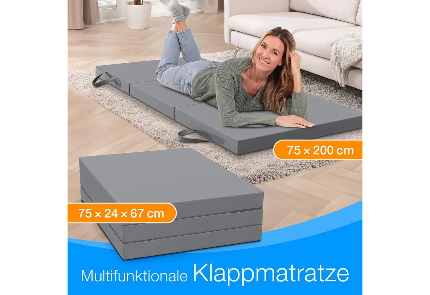 ELONEO Gästematratze Grau - Bild 2