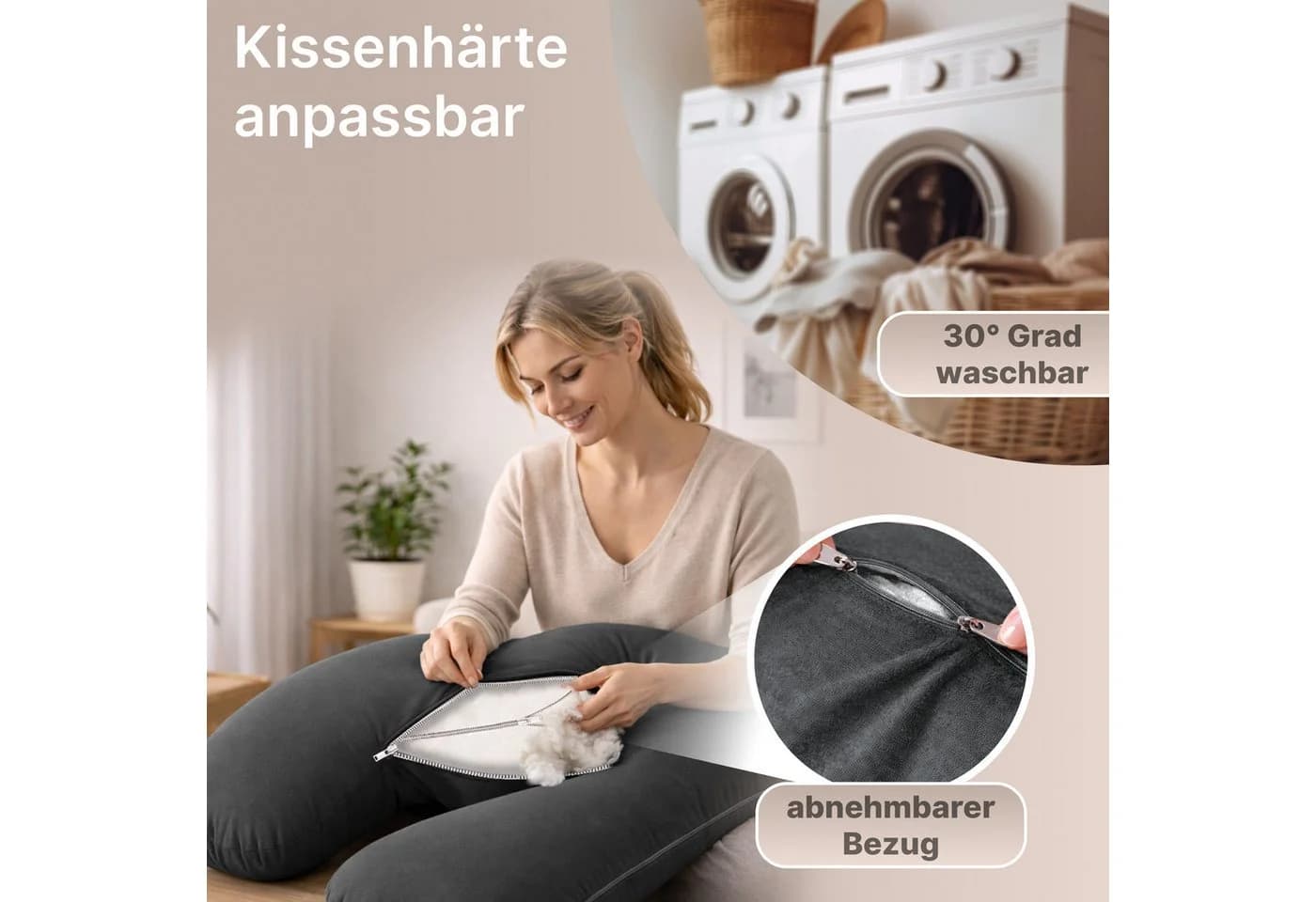 ELONEO Seitenschläferkissen XXL Multifunktionskissen - Bild 5