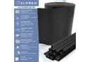 ELONEO PVC Sichtschutzstreifen für Doppelstabmattenzaun 35m x 19cm 1er-Set Dunkelgrau Bild 1